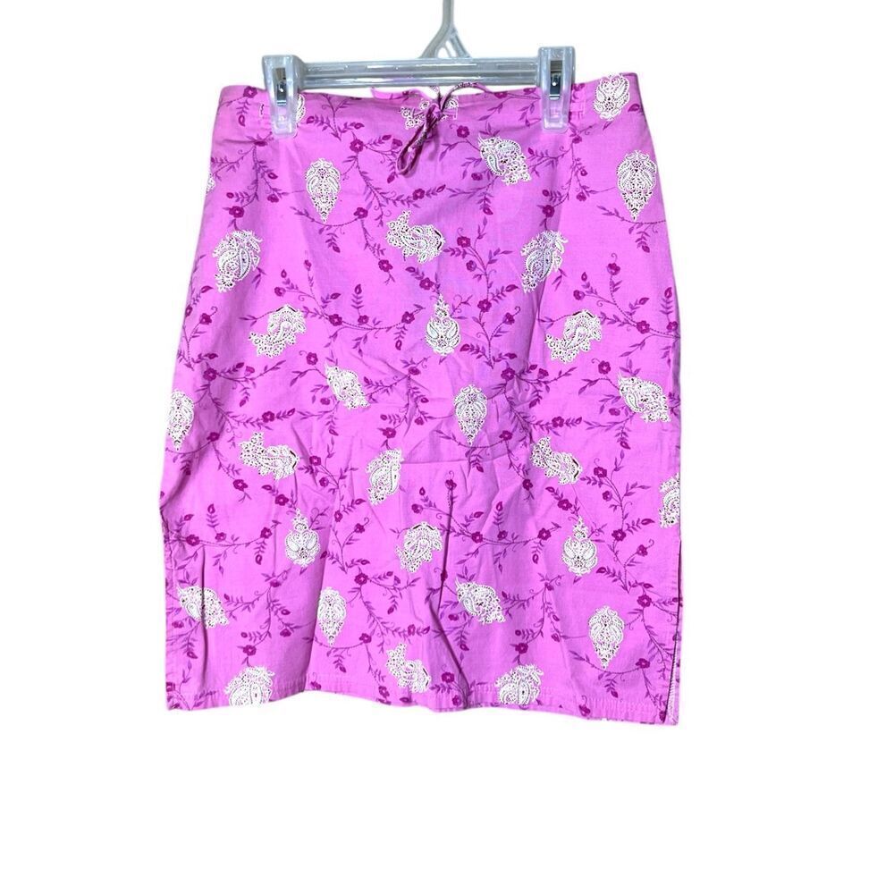 Vintage Street Flower 90s Y2K Pink Paisley‎ Skirt Size M